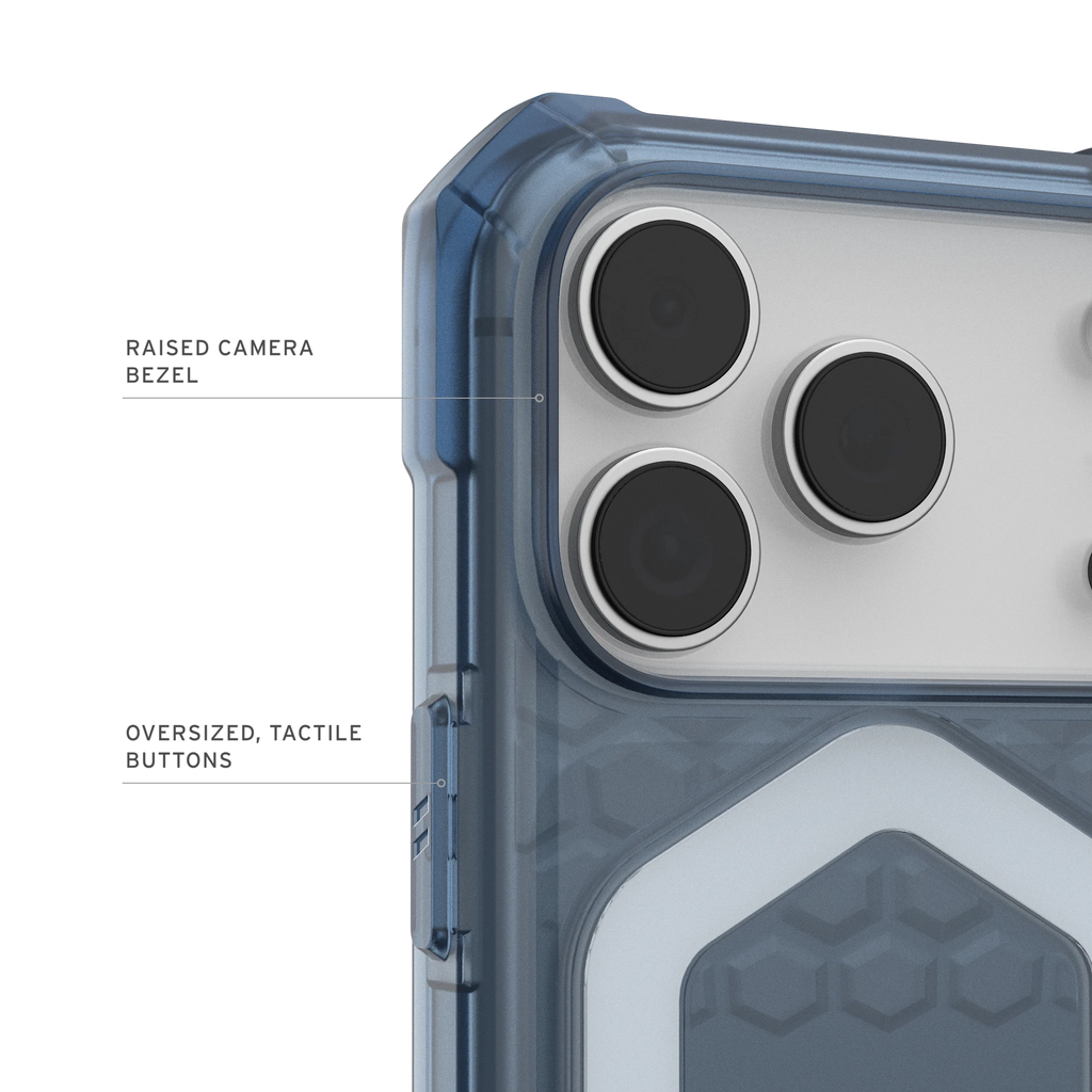 UAG Essential Armor Cloud Blue – contur ridicat al camerei și butoane tactile