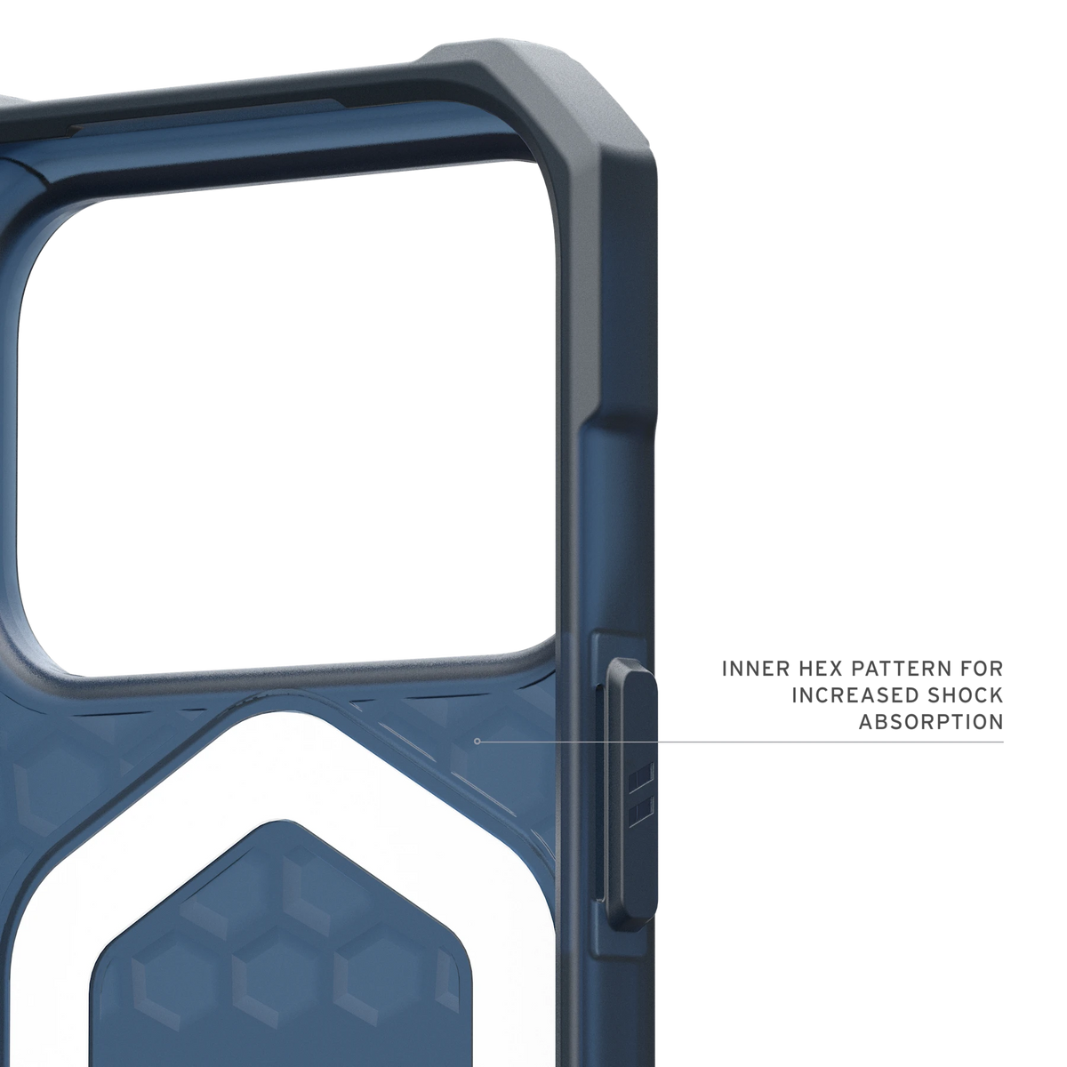 UAG Essential Armor Cloud Blue – structură hexagonală interioară