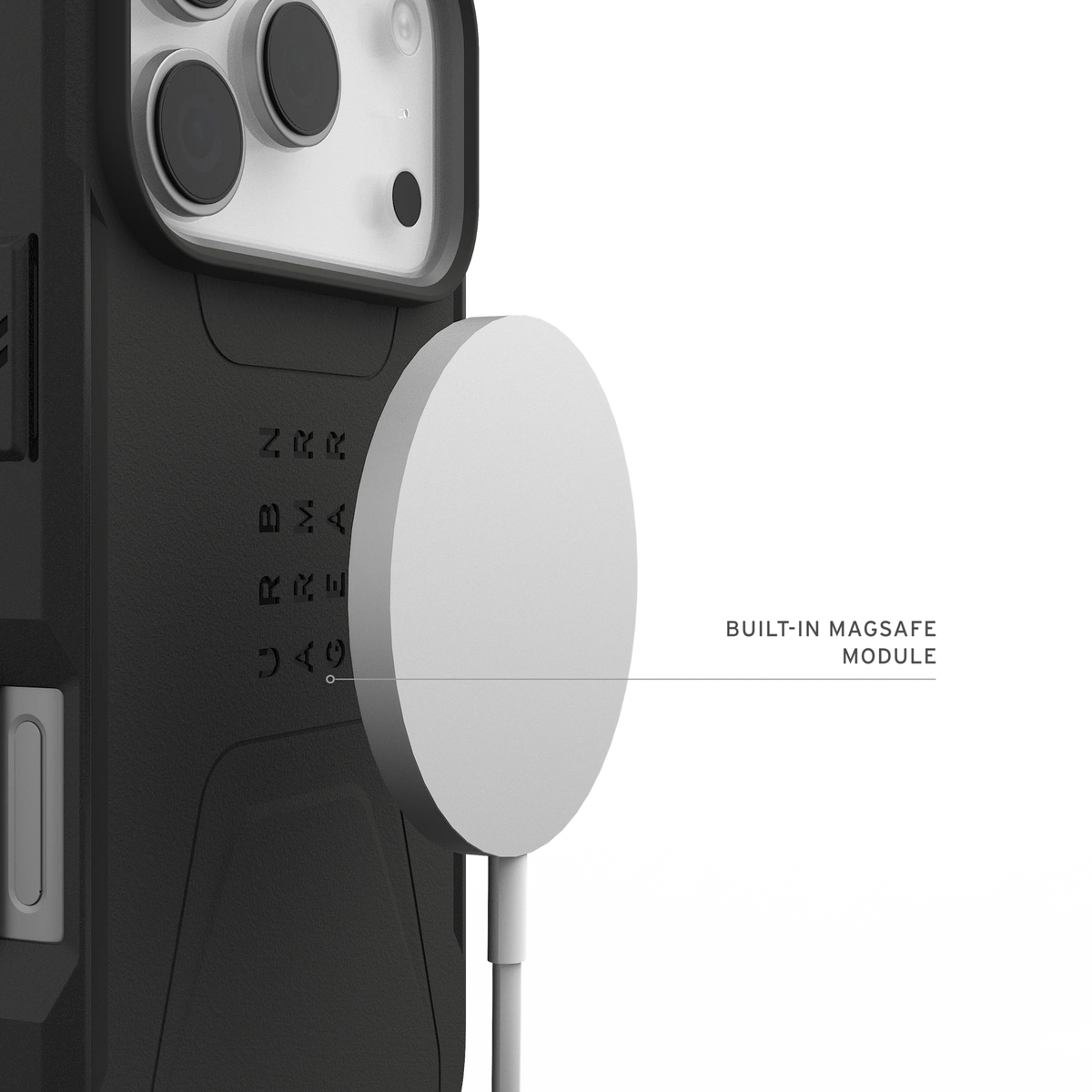UAG Civilian Black pentru iPhone 17 Pro și 18 Pro – detaliu oficial 1