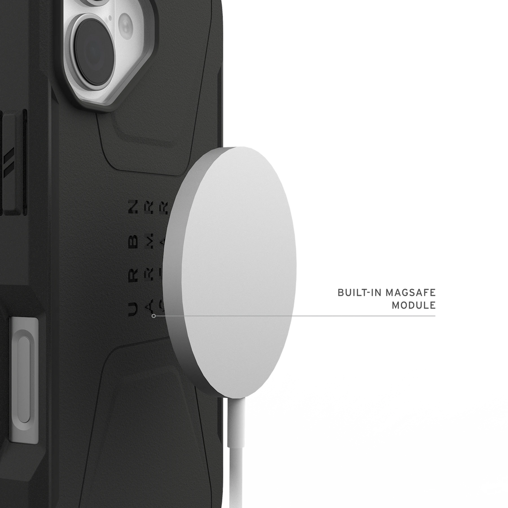 UAG Civilian Black – modul MagSafe, încărcător ilustrativ