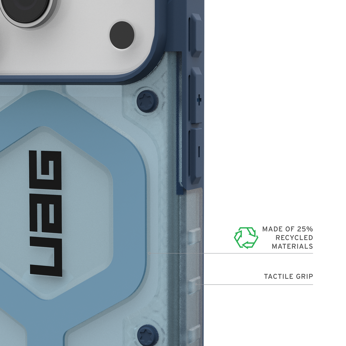 UAG Pathfinder Clear Blues – grip tactil și 25% materiale reciclate