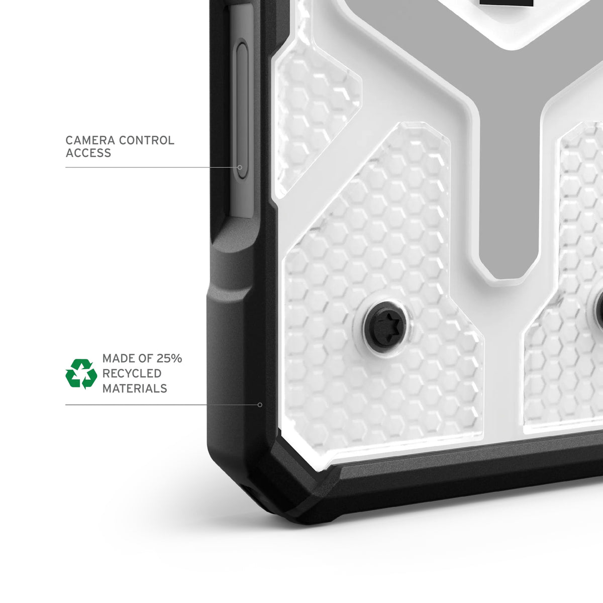 UAG Pathfinder Clear Ice / Silver – Camera Control și 25% materiale reciclate, imagine ilustrativă
