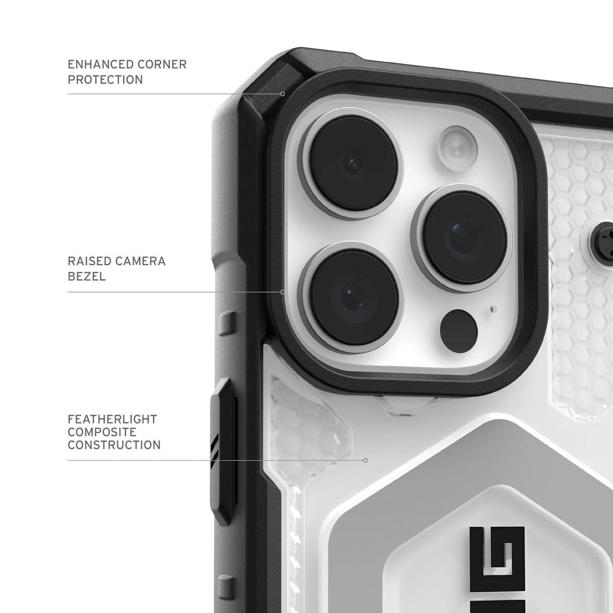 Husă UAG Pathfinder Clear MagSafe pentru iPhone 17 Pro Max – transparent / argintiu – imagine 3 din 7