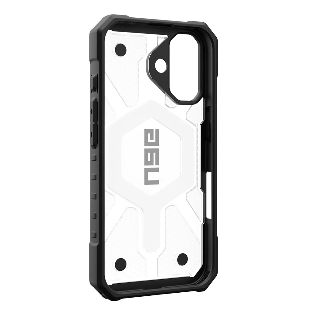 UAG Pathfinder Clear Ice / Silver iPhone 17 – interior și modul MagSafe