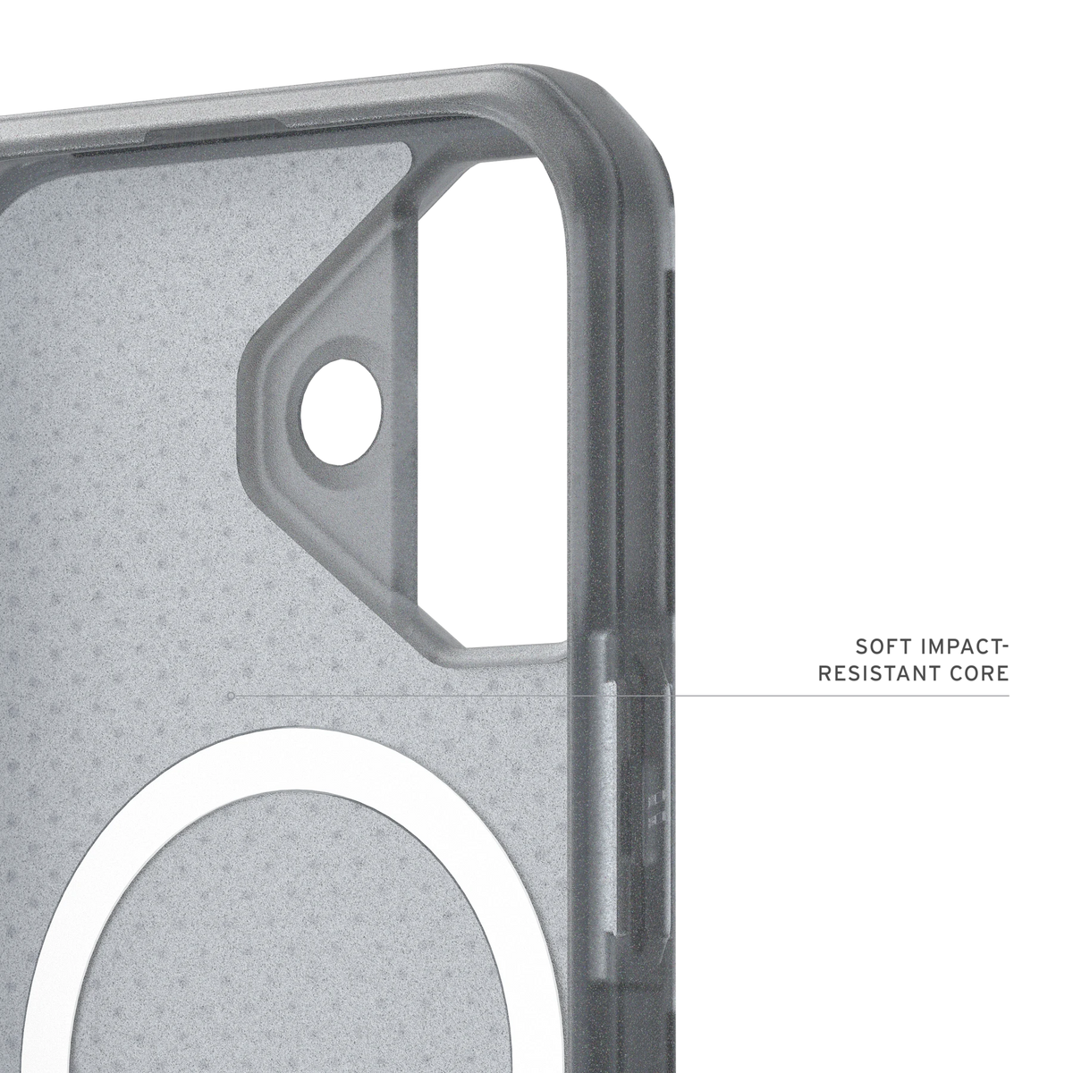 UAG Dot Ash pentru iPhone 17 – nucleu moale rezistent la impact