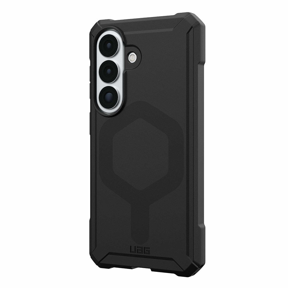 UAG Essential Armor Black Galaxy S26 – vedere oblică dinspre dreapta