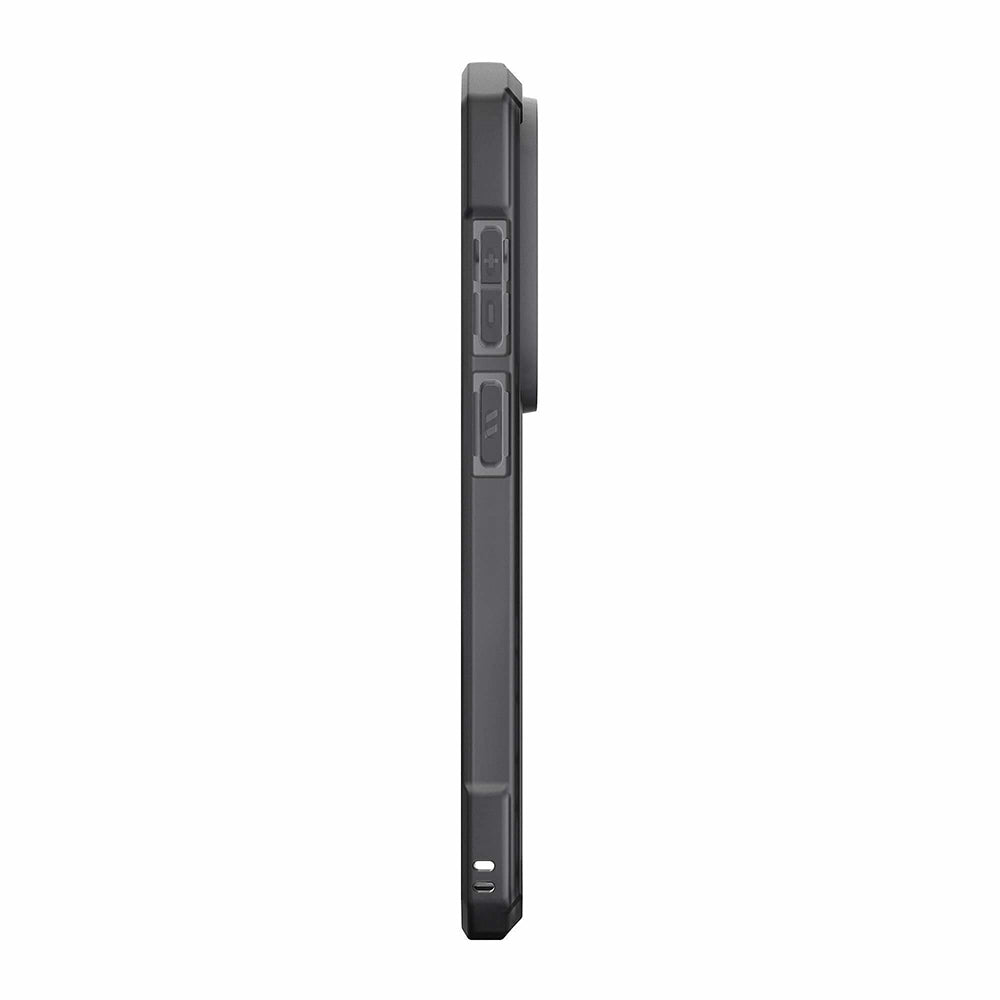 UAG Essential Armor Ash Galaxy S26 Ultra – profil cu butoane tactile