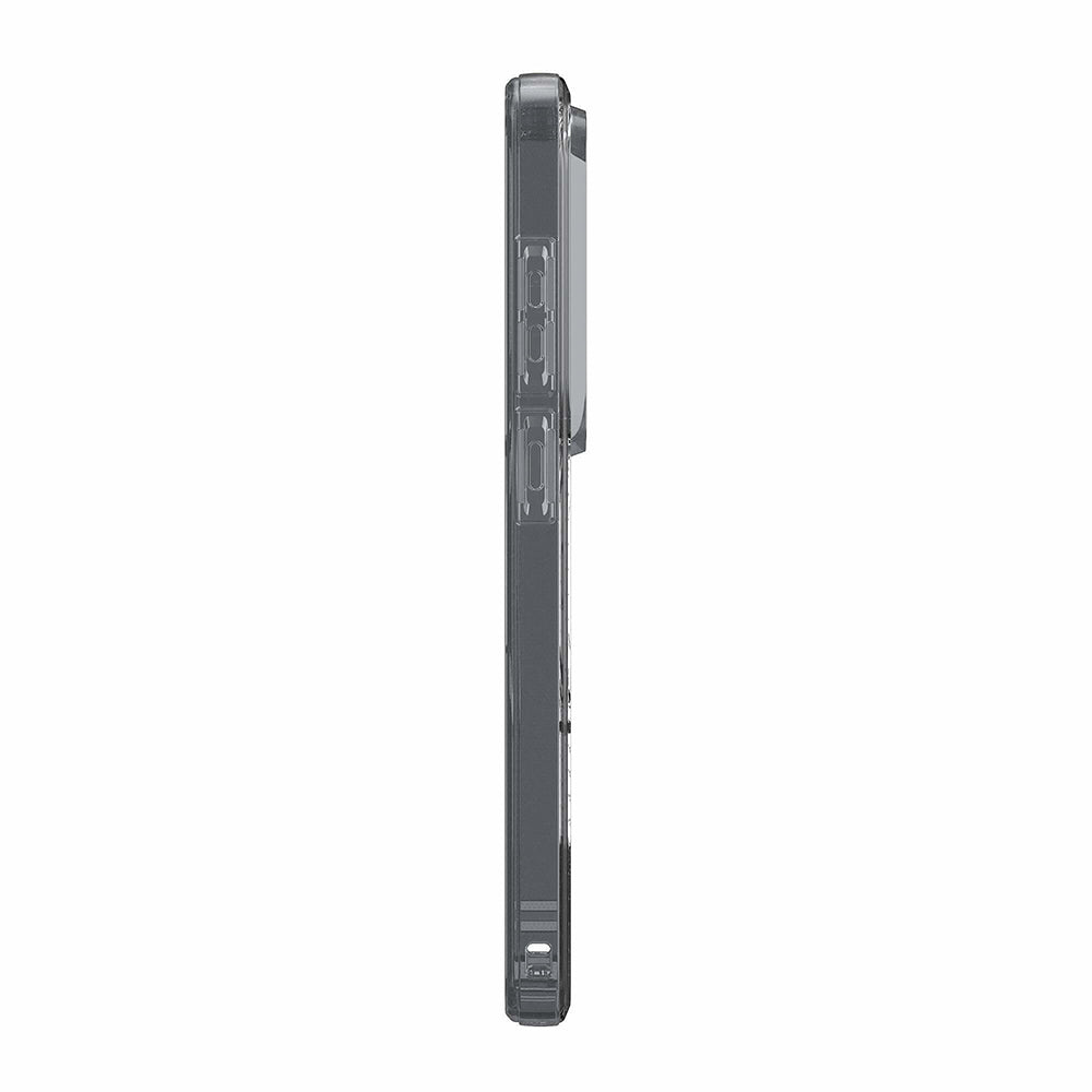 UAG Dot True Clear Ice/Ash Galaxy S26 Ultra – profil cu butoane tactile
