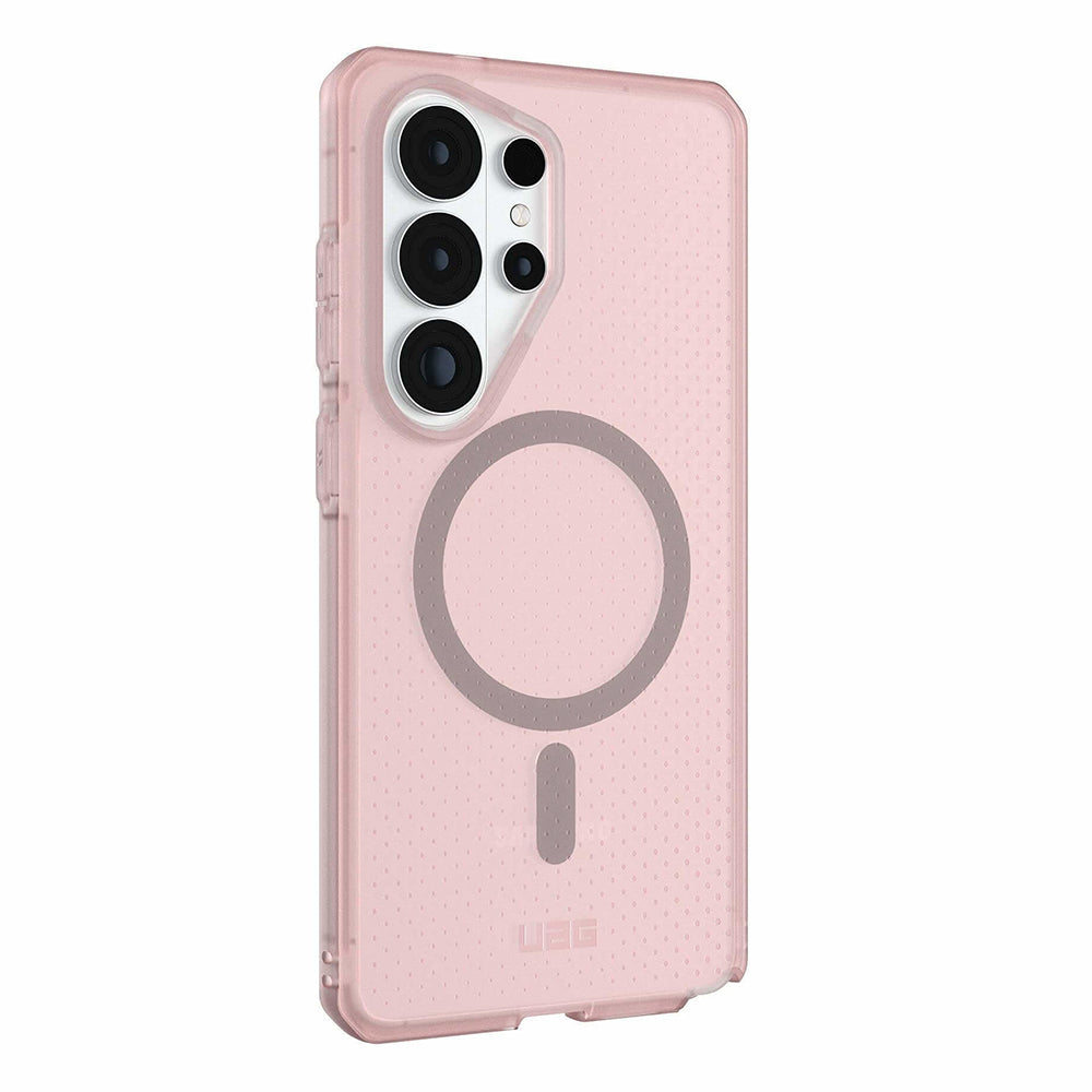 UAG Dot Rose Galaxy S26 Ultra – vedere oblică dinspre stânga
