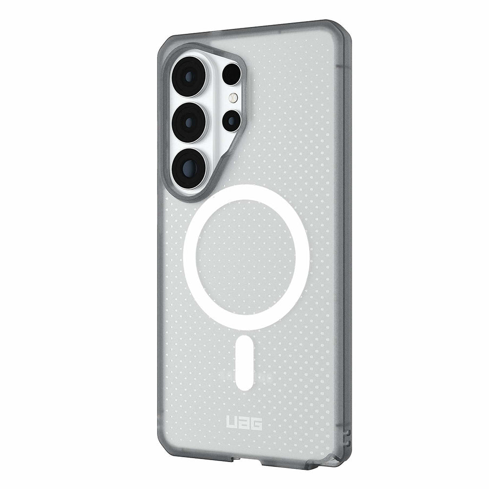 UAG Dot Frosted Ice/Ash Galaxy S26 Ultra – vedere oblică dinspre dreapta