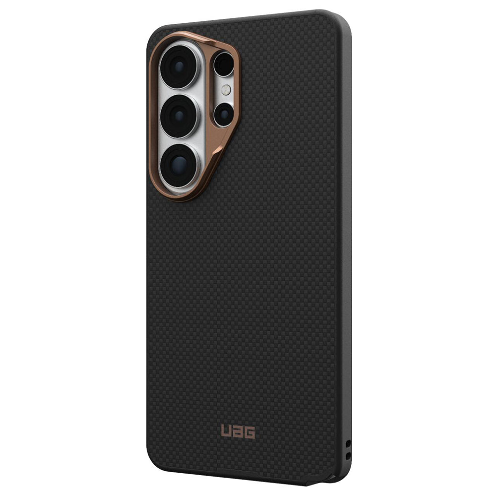UAG Fibr Armr Black / Bronze Galaxy S26 Ultra – vedere oblică dinspre dreapta