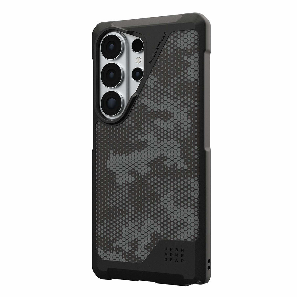UAG Metropolis LT Micro Hex Camo Graphite Galaxy S26 Ultra – vedere oblică dinspre dreapta