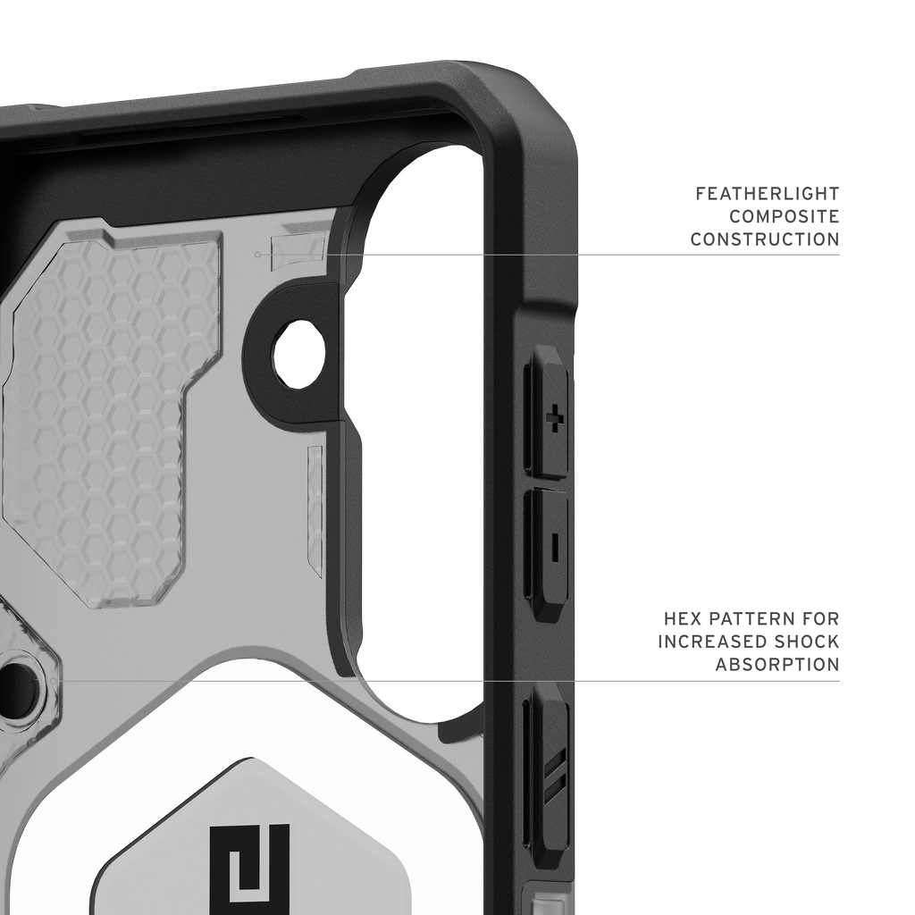 UAG Pathfinder Clear Galaxy S26 – construcție ușoară și model hexagonal interior