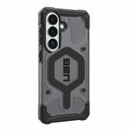 UAG Pathfinder Clear Galaxy S26 – vedere oblică dinspre butoane