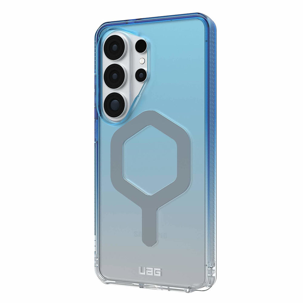 UAG Plyo MagSafe Blue Ombré Galaxy S26 Ultra – vedere oblică dreapta