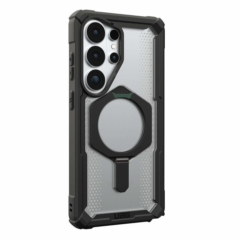UAG Plasma XTE Black/Clear Galaxy S26 Ultra – vedere oblică dinspre stânga