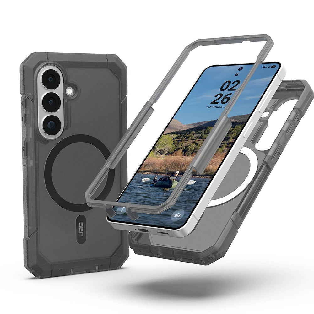 UAG Trooper Ash Galaxy S26 – partea din spate și rama frontală separate