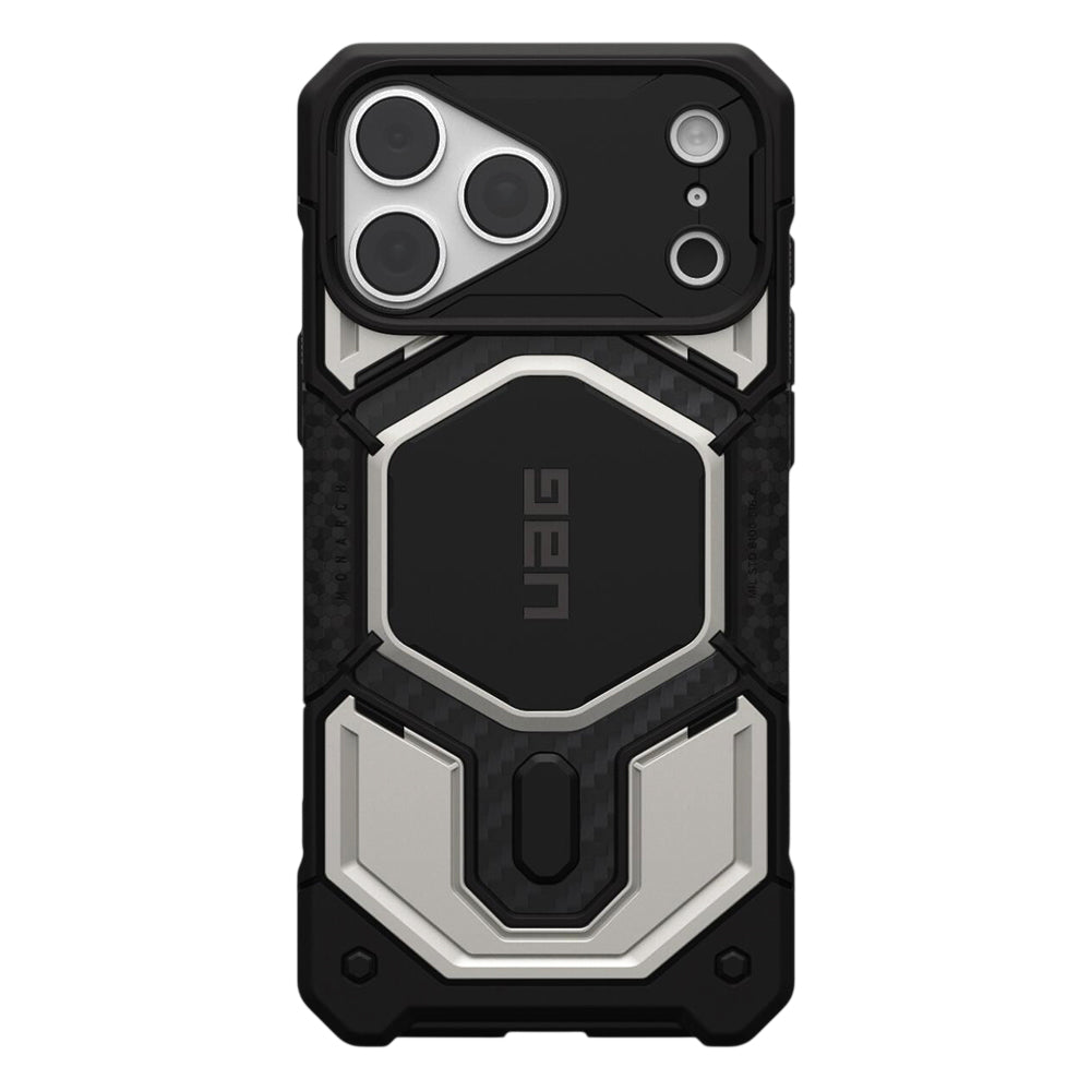 Husă UAG Monarch Pro MagSafe pentru iPhone 18 Pro Max / 17 Pro Max – Titanium – imagine 1 din 7
