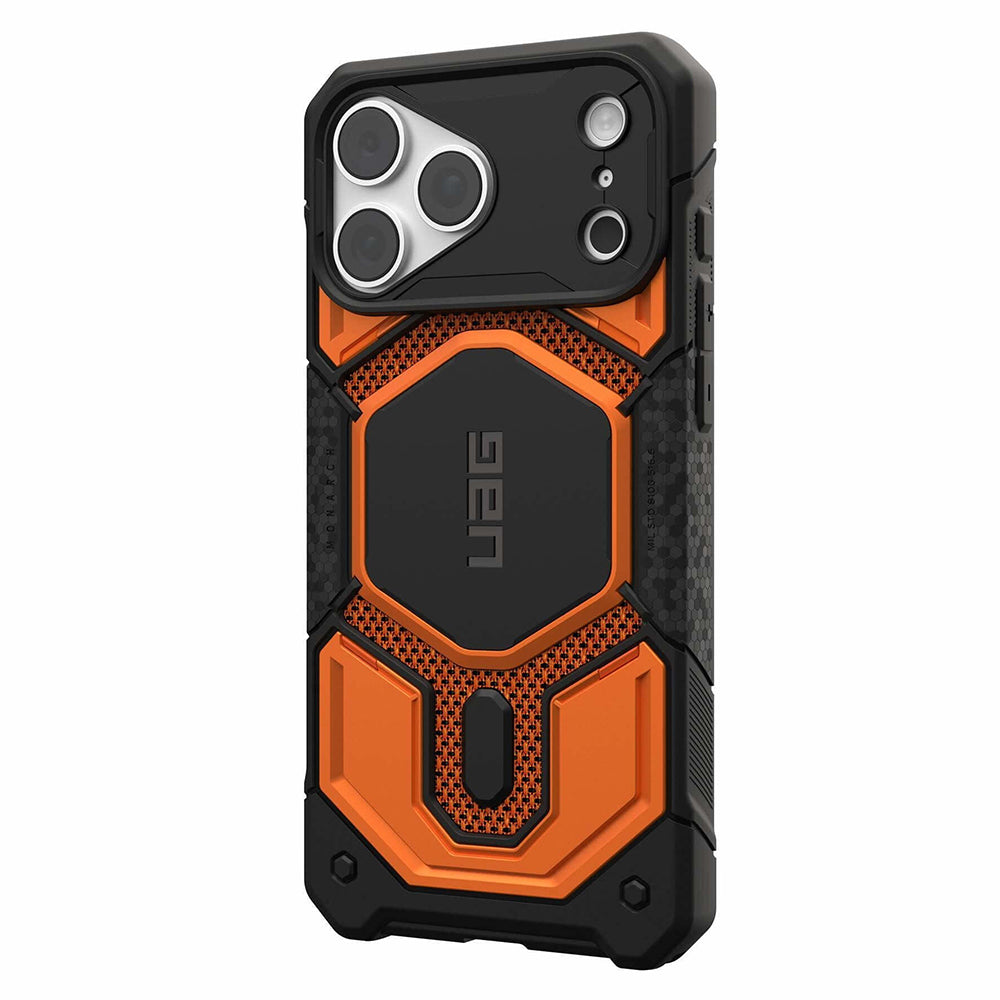 Husă UAG Monarch Pro MagSafe pentru iPhone 18 Pro Max / 17 Pro Max – portocaliu Kevlar – imagine 3 din 7