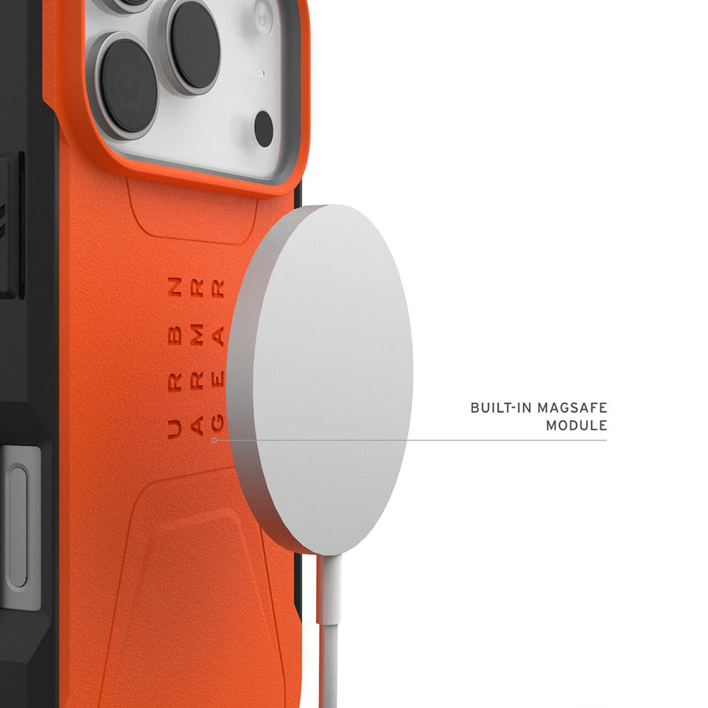 Husă UAG Civilian MagSafe pentru iPhone 17 Pro Max – portocaliu – imagine 6 din 7