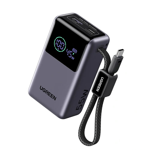 Ugreen PB727 gri cu mufa cablului USB-C scoasă din locaș